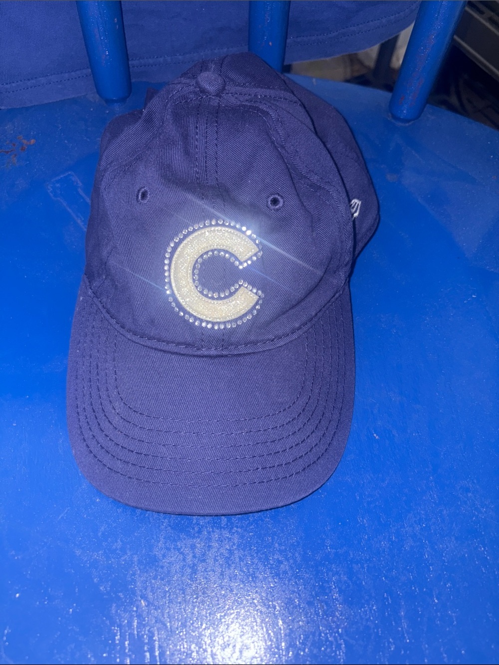 Women’s Chicago Cubs Hat with Sparkling C, One Size, Adjustable